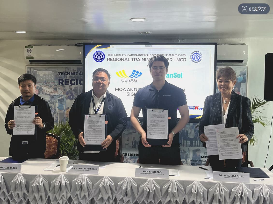 AdvanSol becomes the official PV safety training unit by TESDA of the Philippines.
